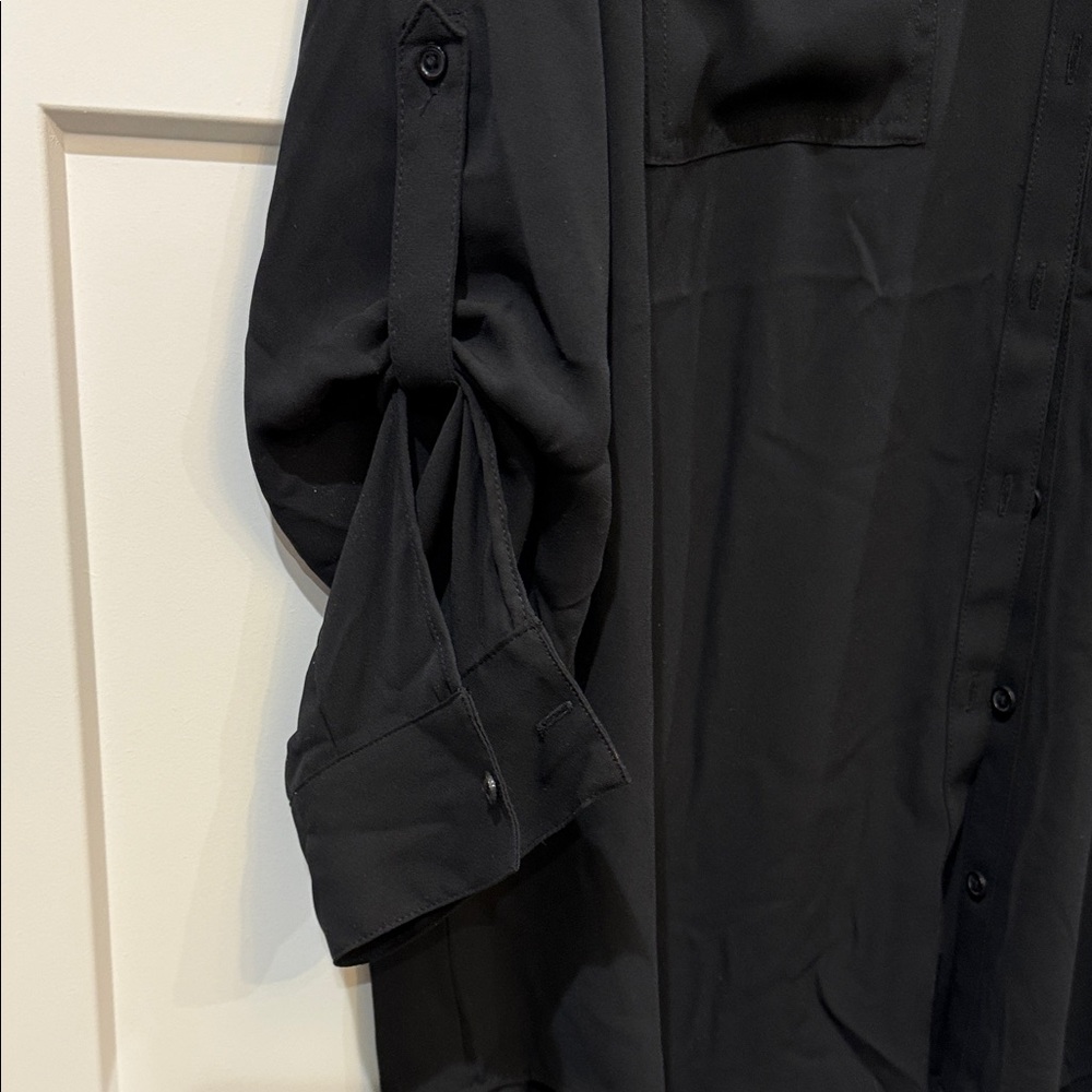 Maurices Black Button-Down Shirt - Picture 3 of 5